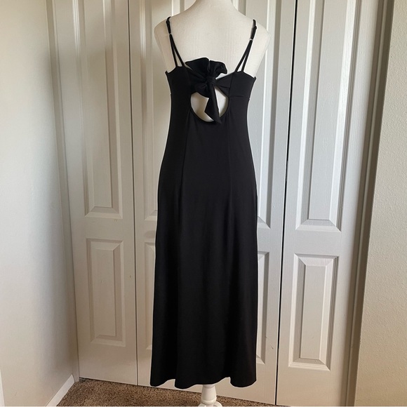 Whimsigoth Babydoll Slip Dress Women’s L Black Preppy Dark Romance Arna Midi - Picture 8 of 16